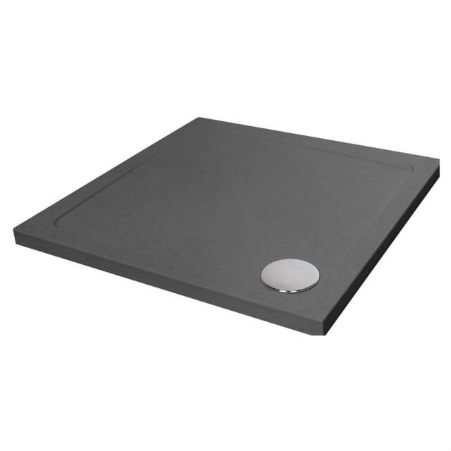 Balterley Stone Slate Square Shower Tray 800x800mm in Grey - image 1