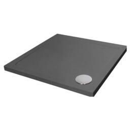 Balterley Stone Slate Square Shower Tray 800x800mm in Grey - thumbnail 1