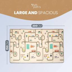 Yum Yums 200x150cm Soft Waterproof Baby Play Mat - Cars & Bears Design - Size: 200x150 cm - thumbnail 2