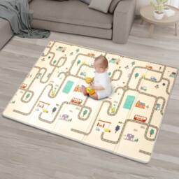 Yum Yums 200x150cm Soft Waterproof Baby Play Mat - Cars & Bears Design - Size: 200x150 cm