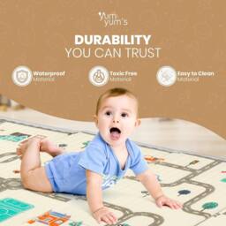 Yum Yums 200x150cm Soft Waterproof Baby Play Mat - Cars & Bears Design - Size: 200x150 cm - thumbnail 3