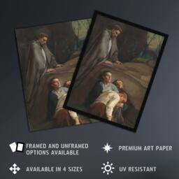Artery8 Magnus Enckell Prayer in the Garden of Gethsemane Framed Art Print - Size: A4 - thumbnail 2