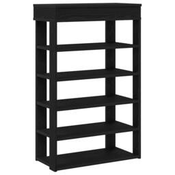 Berkfield Home Shoe Rack Black 60x30x98 cm Engineered Wood - Size: 60 x 30 x 98 cm