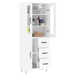 Berkfield Home Highboard White 69.5x34x180 cm Engineered Wood - thumbnail 3