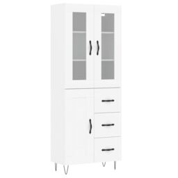Berkfield Home Highboard White 69.5x34x180 cm Engineered Wood - thumbnail 2