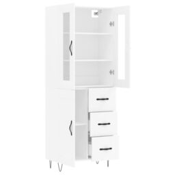 Berkfield Home Highboard White 69.5x34x180 cm Engineered Wood - thumbnail 4