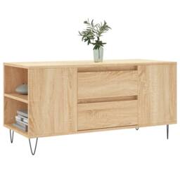 Berkfield Home Modern Coffee Table Sonoma Oak 102x44.5x50 cm Engineered Wood in Light Tan - thumbnail 1
