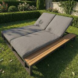 Matteo Grey Outdoor Daybed - Adjustable Waterproof Sun Lounger Sofa Bed - thumbnail 7