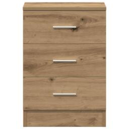 Berkfield Home Bedside Cabinets 2 pcs Artisan Oak 38x35x55 cm Engineered Wood in Brown - Size: 38 x 35 x 55 cm - thumbnail 7