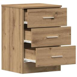 Berkfield Home Bedside Cabinets 2 pcs Artisan Oak 38x35x55 cm Engineered Wood in Brown - Size: 38 x 35 x 55 cm - thumbnail 5