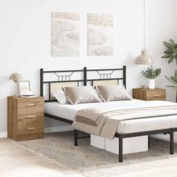 Berkfield Home Bedside Cabinets 2 pcs Artisan Oak 38x35x55 cm Engineered Wood in Brown - Size: 38 x 35 x 55 cm - thumbnail 4