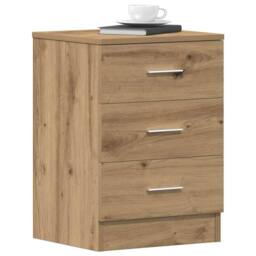 Berkfield Home Bedside Cabinets 2 pcs Artisan Oak 38x35x55 cm Engineered Wood in Brown - Size: 38 x 35 x 55 cm - thumbnail 2