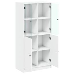 Berkfield Home Highboard with Doors White 68x37x142 cm Engineered Wood - Size: 68 x 37 x 142 cm - thumbnail 6