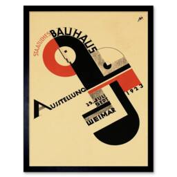 "Artery8 Exhibition Bauhaus Weimar Germany Home Decor 12x16"" Framed Art Print in Beige - Size: W12"" x H16""" - thumbnail 1