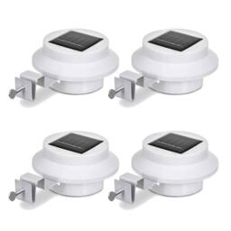 SPETLEK 4x White Solar 3 LED Gutter Lights Outdoor Garden Wall Fence Lamp - thumbnail 2