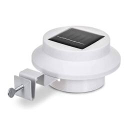 SPETLEK 4x White Solar 3 LED Gutter Lights Outdoor Garden Wall Fence Lamp