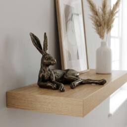 Garden Greatness Bronzed Lounging Hare Ornament in Bronze - Size: 1 Pack