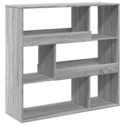 Berkfield Home Classic Book Cabinet/Room Divider Grey Sonoma 100x33x94.5 cm - thumbnail 6