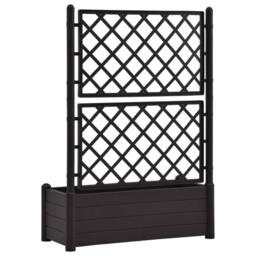 Berkfield Home Garden Planter with Trellis 100x43x142 cm PP Anthracite in Black - Size: 100 x 43 x 142 cm - thumbnail 5