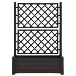 Berkfield Home Garden Planter with Trellis 100x43x142 cm PP Anthracite in Black - Size: 100 x 43 x 142 cm - thumbnail 3