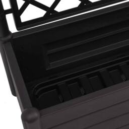 Berkfield Home Garden Planter with Trellis 100x43x142 cm PP Anthracite in Black - Size: 100 x 43 x 142 cm - thumbnail 6