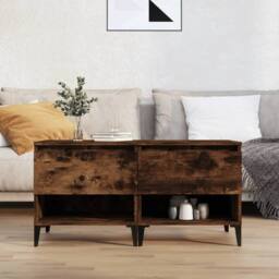 Berkfield Home Side Tables 2 pcs Smoked Oak 50x46x50 cm Engineered Wood in Brown - Size: 50 x 46 x 50 cm - thumbnail 1