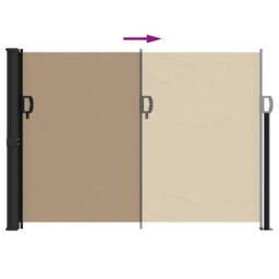 Berkfield Home Retractable Side Awning Taupe 140x500 cm - thumbnail 5