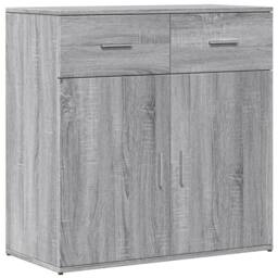 Berkfield Home Sideboards 2 pcs Grey Sonoma 79x38x80 cm Engineered Wood - Size: 79 x 38 x 80 cm - thumbnail 4