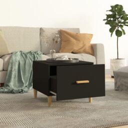 Berkfield Home Coffee Tables 2 pcs Black 50x50x40 cm Engineered Wood - Size: 50 x 50 x 40 cm - thumbnail 4