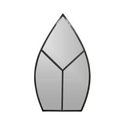 Lemon Pavilion Furniture and Decor Leaf Arch Outdoor Mirror - Glass - L1.5 x W50 x H90 cm - Natural Black - thumbnail 1