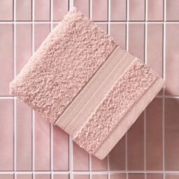 OHS 2 Pack of 100% Cotton Bathroom Bath Towel in Light Pink - thumbnail 2