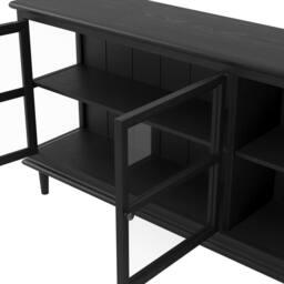 Wyld Haus Honley Black 3 Glass Door Sideboard - thumbnail 7