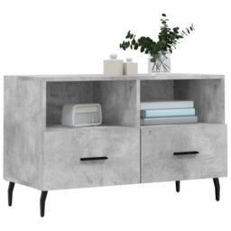 Berkfield Home TV Cabinet Concrete Grey 80x36x50 cm Engineered Wood - Size: 80 x 36 x 50 cm - thumbnail 1