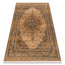 RugsX Wool Keshan Rug in Beige - Size: 80 cm x 145 cm - thumbnail 1