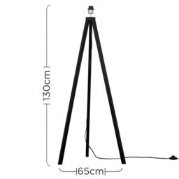 ValueLights Barbro Tripod Floor Light Lamp - Base Only in Black - thumbnail 4