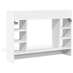 Berkfield Home Modern Wall-Mounted Desk White 105x48x75 cm Engineered Wood - Size: 105 x 48 x 75 cm - thumbnail 6