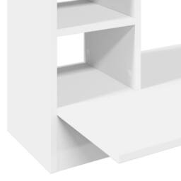 Berkfield Home Modern Wall-Mounted Desk White 105x48x75 cm Engineered Wood - Size: 105 x 48 x 75 cm - thumbnail 8