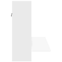 Berkfield Home Modern Wall-Mounted Desk White 105x48x75 cm Engineered Wood - Size: 105 x 48 x 75 cm - thumbnail 5