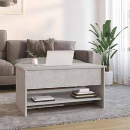 Berkfield Home Coffee Table Concrete Grey 80x50x40 cm Engineered Wood - Size: 80 x 50 x 40 cm - thumbnail 3
