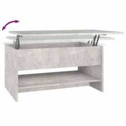 Berkfield Home Coffee Table Concrete Grey 80x50x40 cm Engineered Wood - Size: 80 x 50 x 40 cm - thumbnail 8