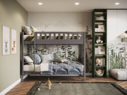 Flair Bea Bunk Bed in Grey - Size: Single - thumbnail 7