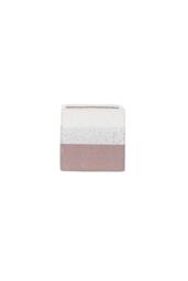 KDMD Hortus Pink & White Bordeaux Stoneware Cube 12.5cm H x 12.5cm W - Size: 12.5 cm H x 12.5 cm W - thumbnail 7