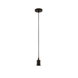 CGC Lighting 'Cassie' Black 1.5m adjustable E27 Ceiling Pendant & Matching ceiling Rose - thumbnail 2