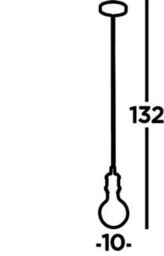 CGC Lighting 'Cassie' Black 1.5m adjustable E27 Ceiling Pendant & Matching ceiling Rose - thumbnail 5