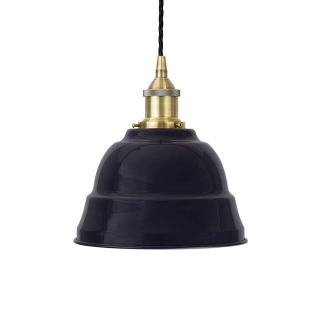 SE Home Navy Blue Lincoln Pendant Light - Antique Brass - Black Twisted - image 1
