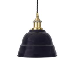 SE Home Navy Blue Lincoln Pendant Light - Antique Brass - Black Twisted - thumbnail 1