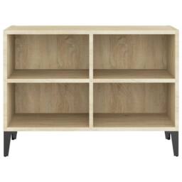 Berkfield Home TV Cabinet with Metal Legs Sonoma Oak 69.5x30x50 cm in Light Tan - thumbnail 4