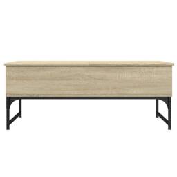 Berkfield Home Decorative Coffee Table Sonoma Oak 100x50x40 cm Engineered Wood a in Light Brown - Size: 100 x 50 x 40 cm - thumbnail 5
