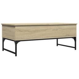 Berkfield Home Decorative Coffee Table Sonoma Oak 100x50x40 cm Engineered Wood a in Light Brown - Size: 100 x 50 x 40 cm - thumbnail 7