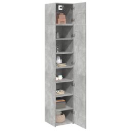 Berkfield Home Slim Storage Cabinet Concrete Grey 40x42.5x225 cm Engineered Wood - thumbnail 3